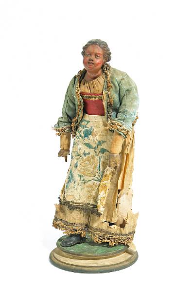 Appraisal: An Italian cr che figure of a woman th century