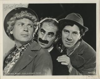 Appraisal: The Marx Brothers Publicity Still Signed by Groucho Harpo and