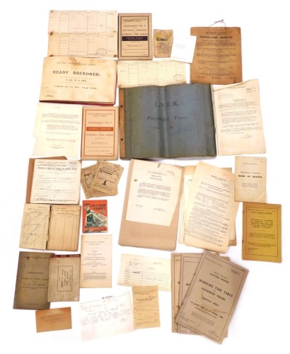 Appraisal: Various railway related ephemera passenger tickets books of routes various