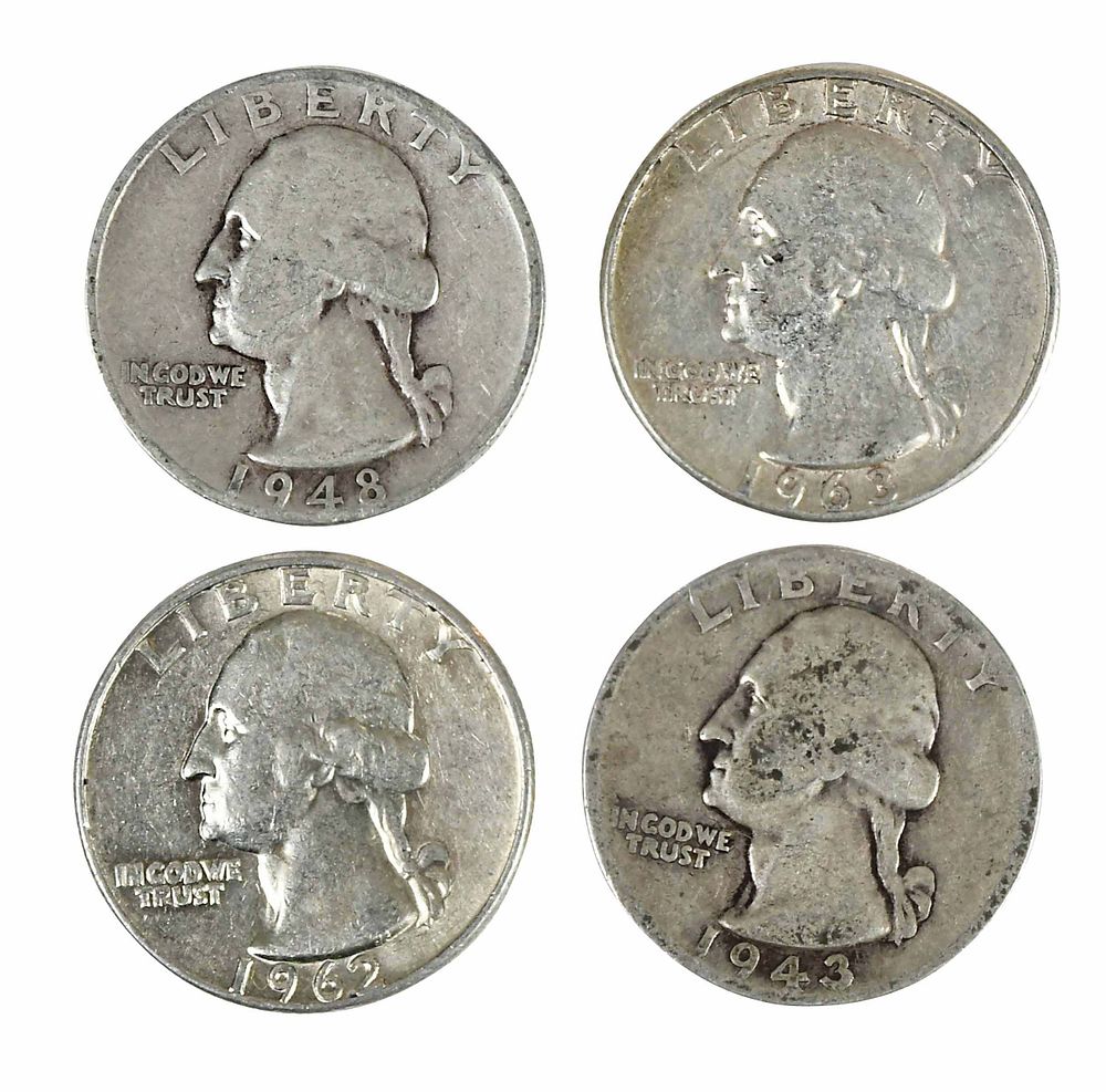 Appraisal: Bag of Approximately Silver Quarters fineness majority Washington design approximate