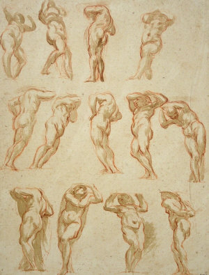 Appraisal: Attributed to Edward Dubois - - Nude male studies multiple