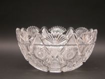 Appraisal: Large Cut-Crystal Bowl Large cut-crystal bowl is exquistley detailed with