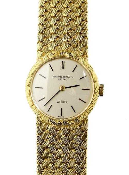 Appraisal: LADY'S WRISTWATCH VACHERON CONSTANTIN Geneva ca Yellow gold g Round