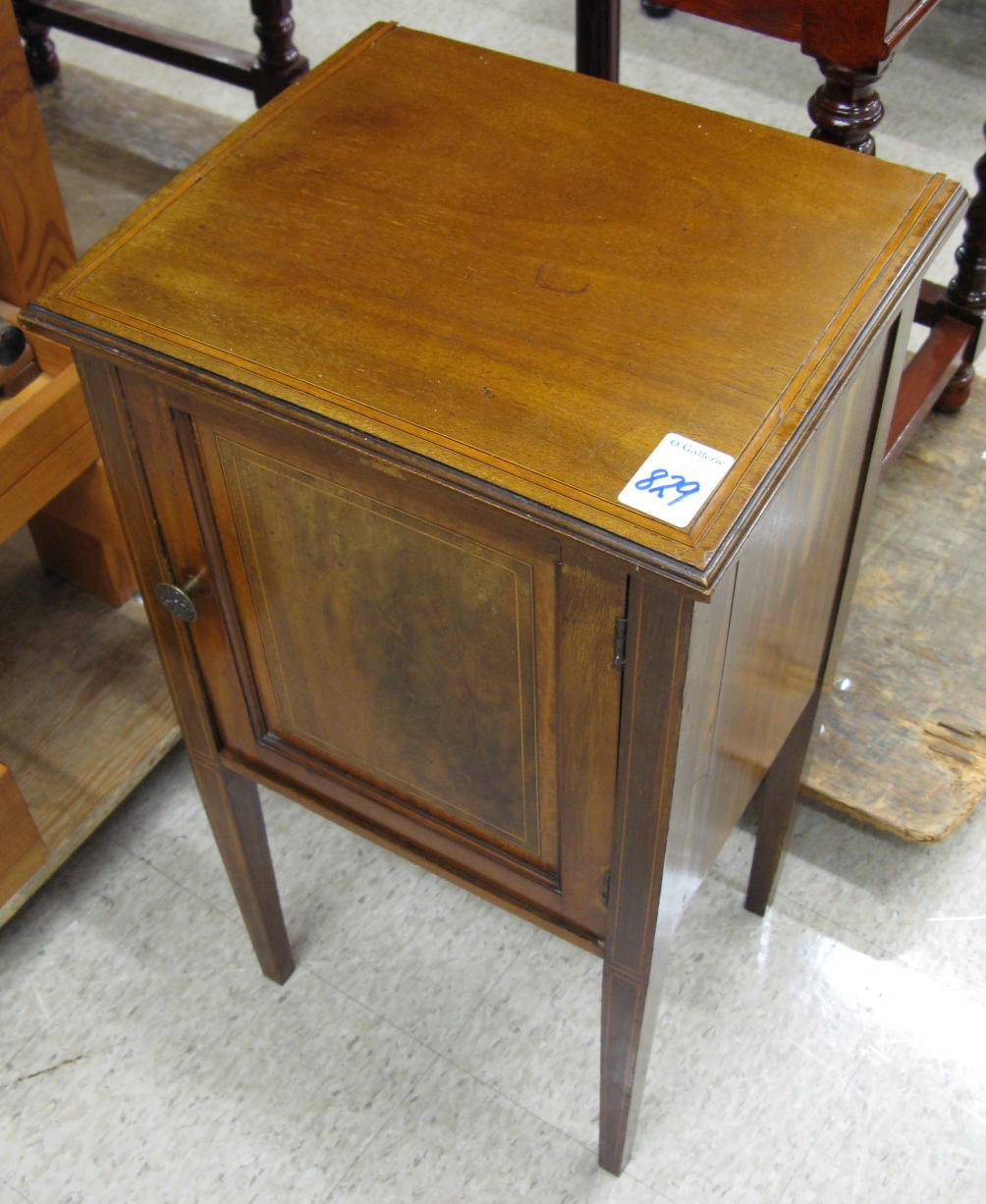 Appraisal: A GEORGE III STYLE MAHOGANY CABINET NIGHTSTAND English Edwardian c