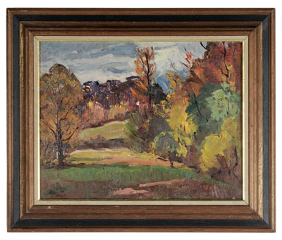 Appraisal: Arthur P Loysen New York th century Autumn Landscape signed