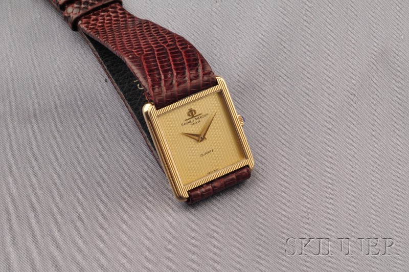 Appraisal: kt Gold Wristwatch Baume Mercier the goldtone dial without numeral