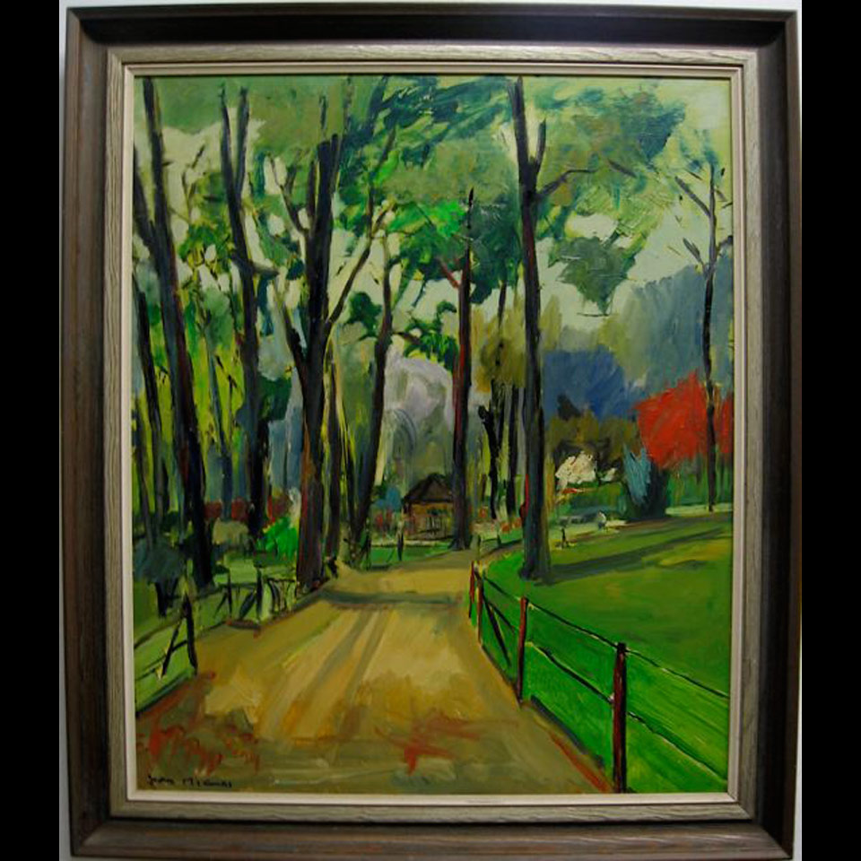 Appraisal: JEAN MICOS - FRENCH BOIS DE BOULOGNE OIL ON MASONITE