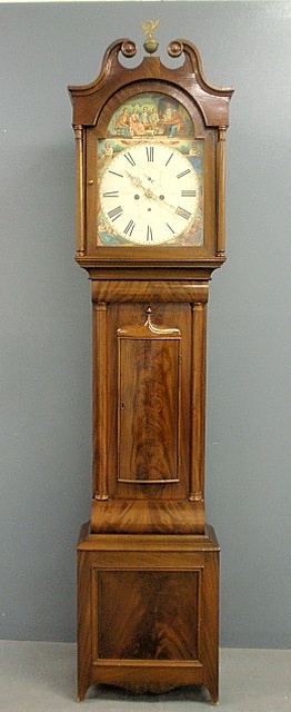 Appraisal: - Mahogany tall case clock the face signed James Craig