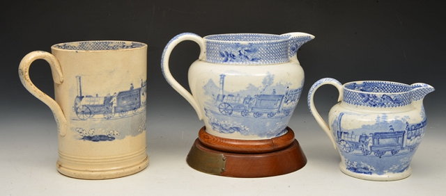 Appraisal: A TH CENTURY BLUE AND WHITE JUG of baluster form