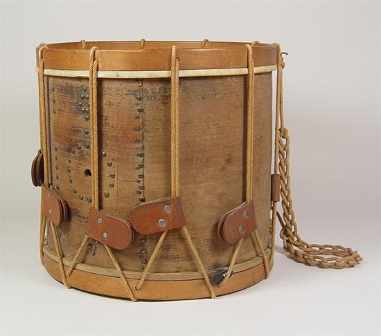 Appraisal: Civil War Era Wooden Drum Circa Wooden drum made in