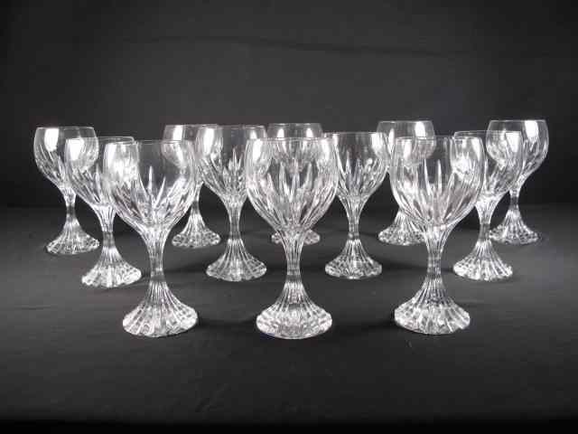 Appraisal: Set of Baccarat cut crystal wine glass stems All acid