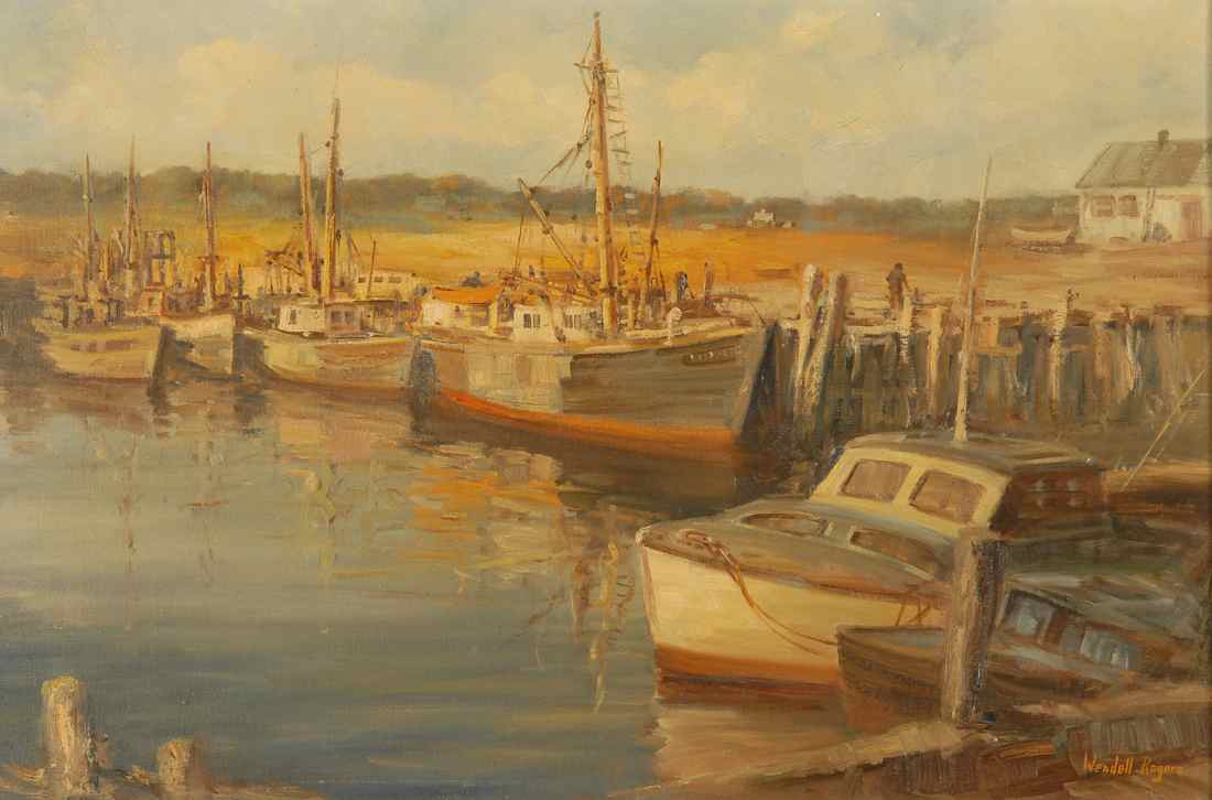 Appraisal: WENDELL ROGERSAmerican - Harbor scene Signed lower right Wendell Rogers