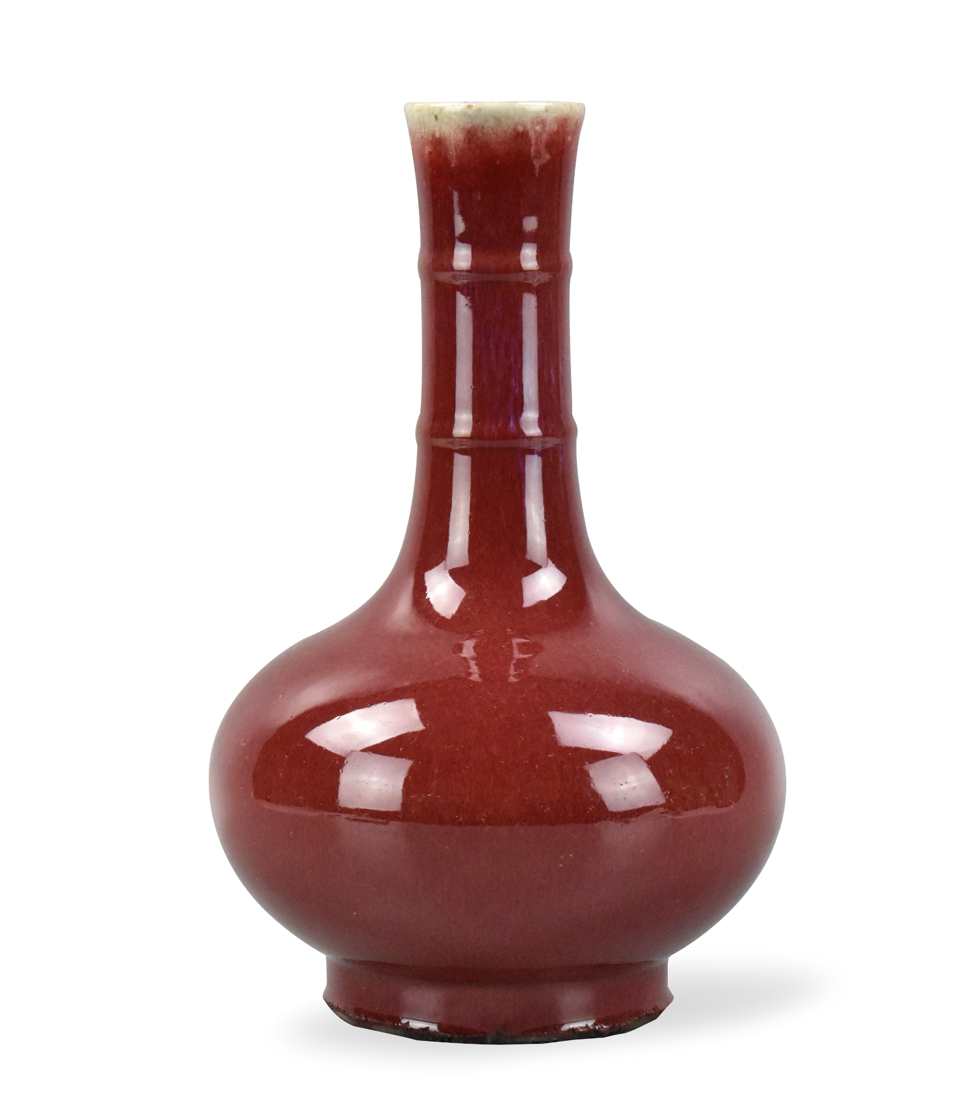 Appraisal: A Chinese red flambe glazed vase The vase is slightly