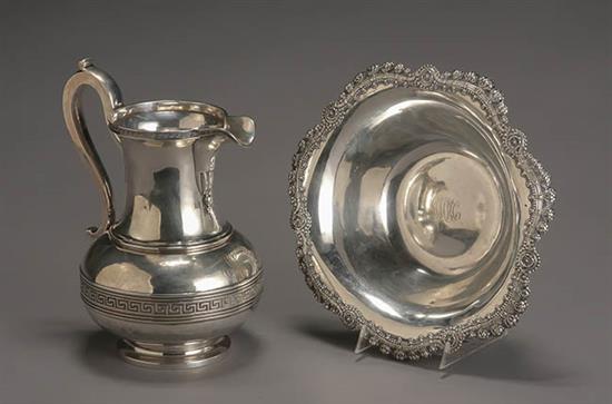 Appraisal: Tiffany Co Sterling Pitcher and a Bowl New York The