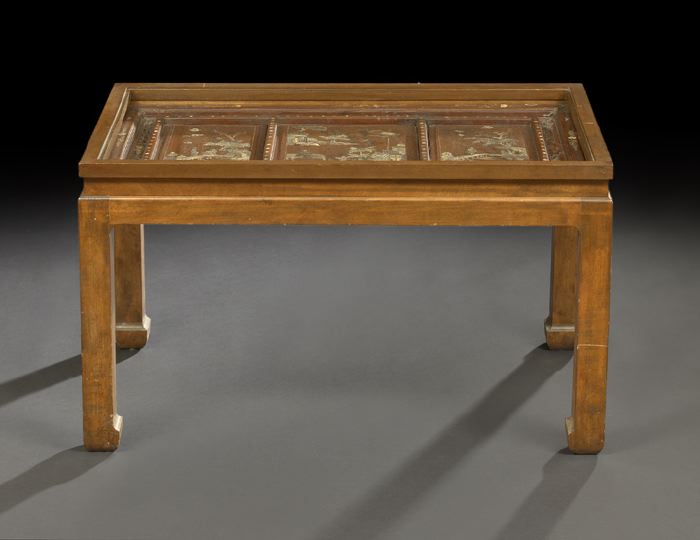 Appraisal: Chinese Rosewood Abalone and Mother-of-Pearl Coffee Table th century and