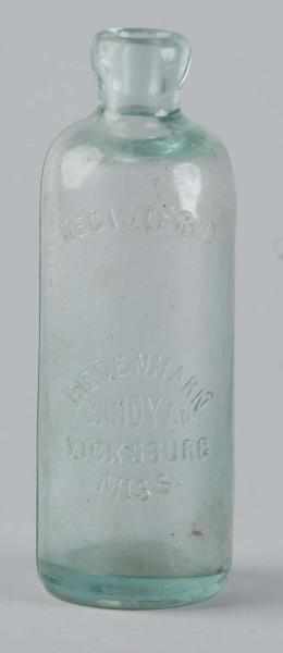 Appraisal: Early Biedenharn Candy Company Hutch Bottle Description Glass is fairly