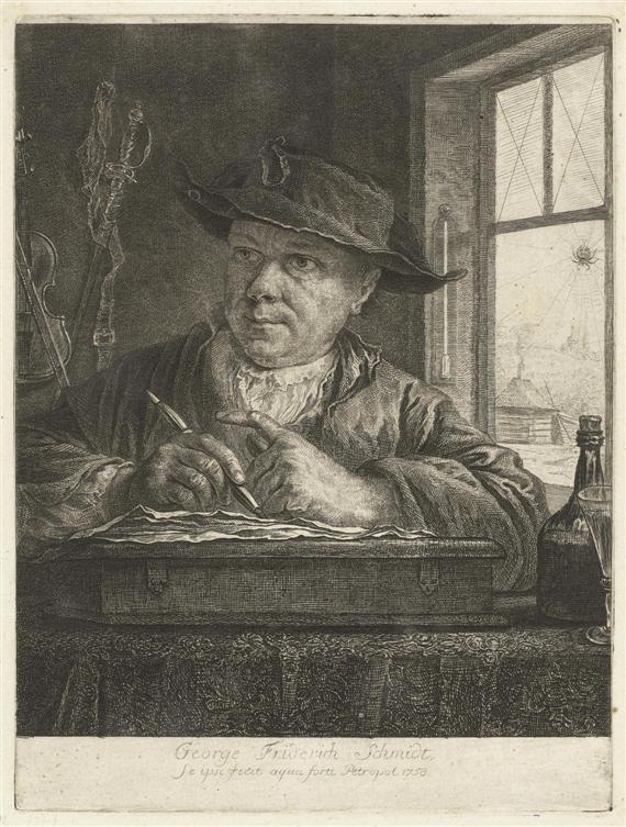 Appraisal: SCHMIDT GEORG FRIEDRICH Sch nerlinde b Berlin - Berlin Self-portrait