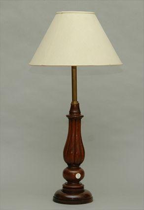 Appraisal: Single Mahogany Column-Form Lamp sold without shade