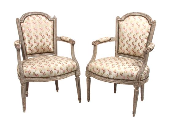 Appraisal: Sale Lot A Pair of Louis XVI Style Cream Painted