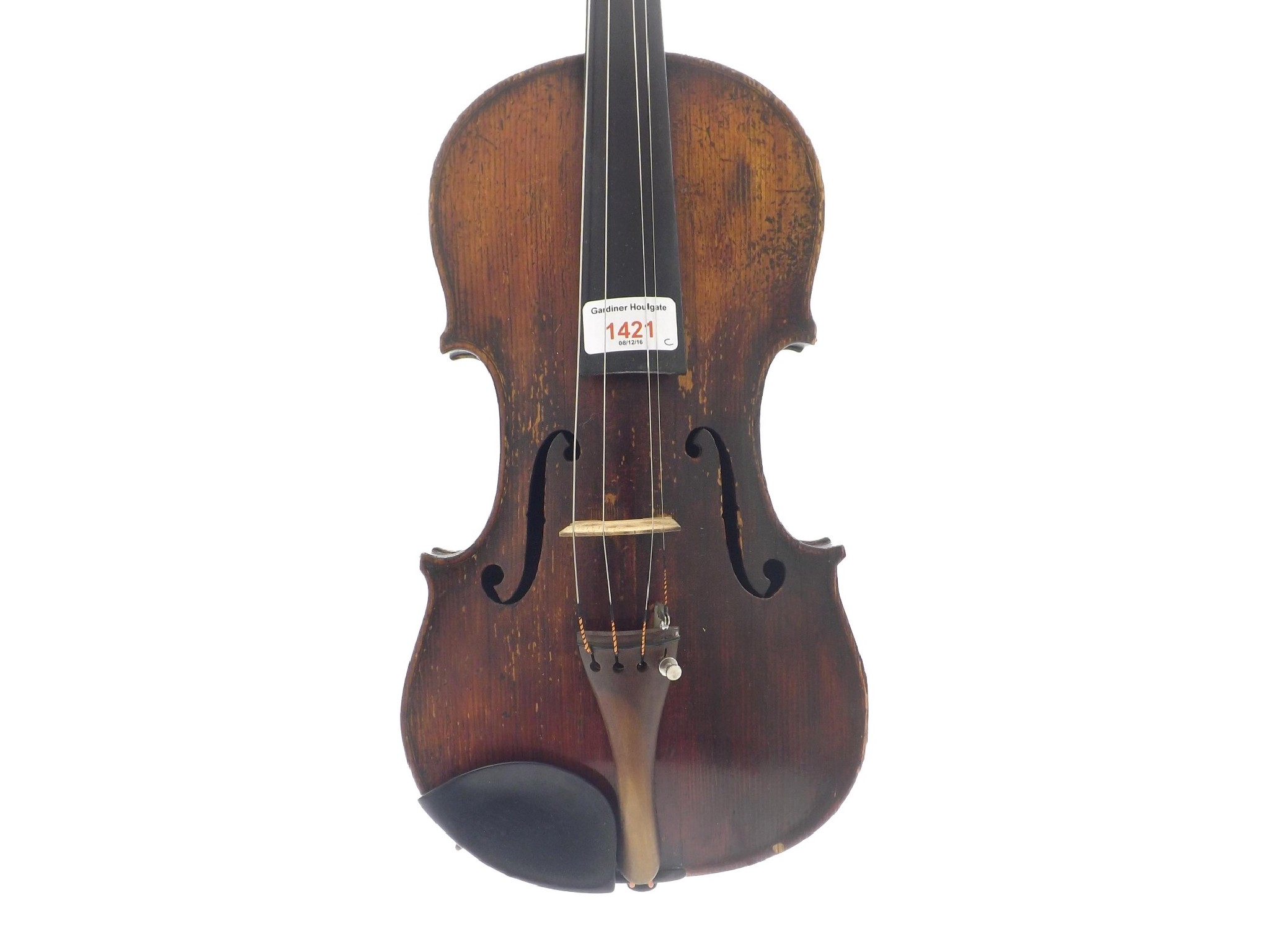 Appraisal: Late th century violin cm case