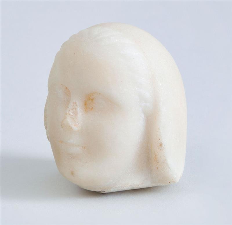 Appraisal: CONTINENTAL CARVED MARBLE HEAD OF A FEMALE x x in