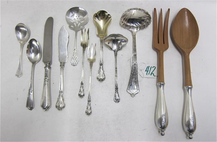 Appraisal: PIECES ASSORTED AMERICAN STERLING FLATWARE Tiffany Co gravy ladle in