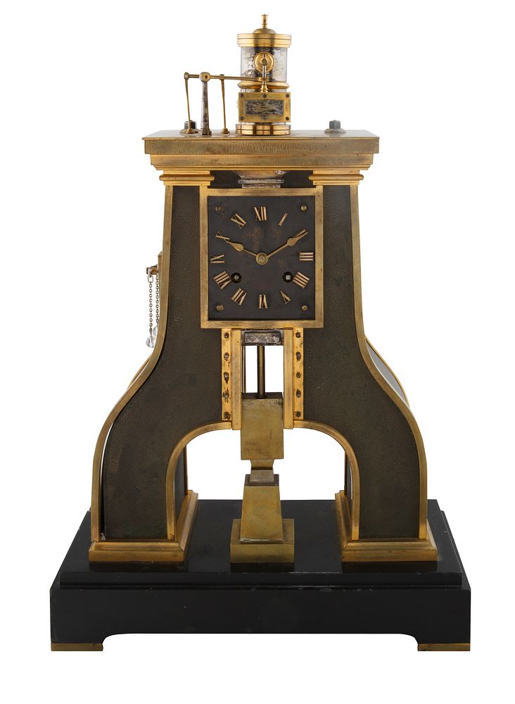 Appraisal: CIRCA GUILMET PARIS INDUSTRIAL STEAM DESK CLOCK CIRCA GUILMET PARIS