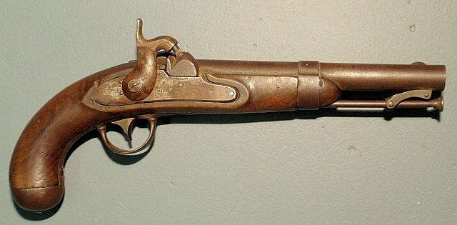 Appraisal: A Walters percussion pistol Millbury ME converted from a flintlock