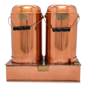 Appraisal: Three Sets of American Copper Mudge Canners Biddle-Gaumer Company Philadelphia