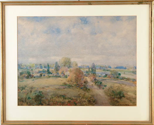 Appraisal: WILLIAM HENRY HOLMES American - COUNTRY LANDSCAPE Watercolor depicting countryside