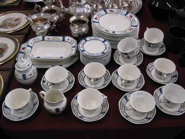 Appraisal: pc Adams ''Lancaster'' IronstoneDinner Service Gaudy Dutch style decoration service