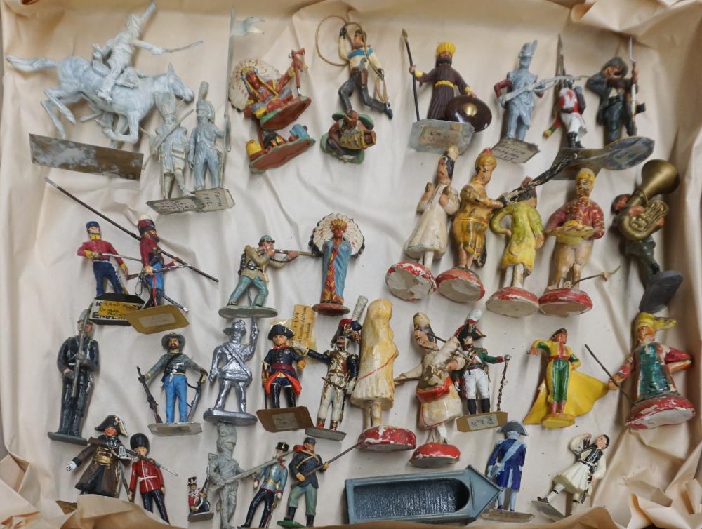 Appraisal: Collection of Thirty-Eight Painted Lead Composite and Plastic Soldiers and