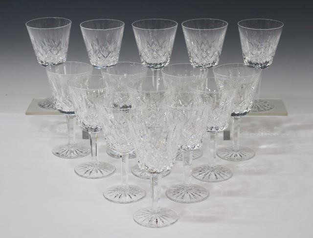 Appraisal: lot of Waterford Lismore cut crystal claret wine glasses acid-etched