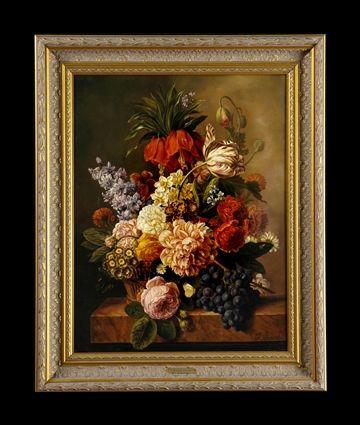 Appraisal: FRANCOIS GABRIEL - STILL LIFE WITH FLOWERS Oil on canvas