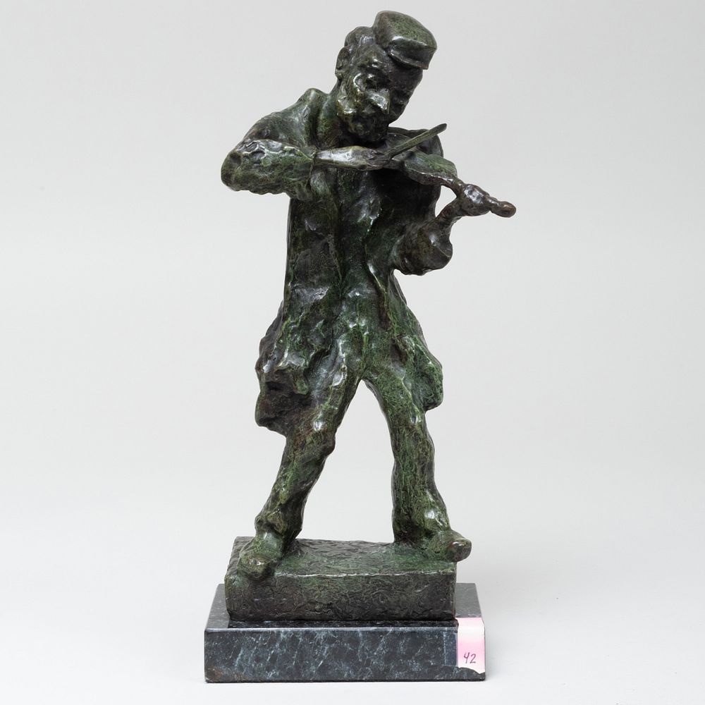 Appraisal: Emmanuel Man -Katz - Violinist Bronze signed 'Man -Katz on