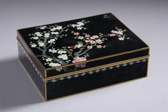 Appraisal: JAPANESE CLOISONN BOX With vermeil interior - in x in