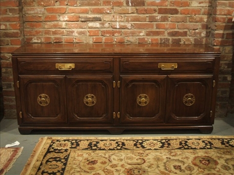 Appraisal: CHINESE STYLE DAVIS SIDE CABINET th century the rectangular top