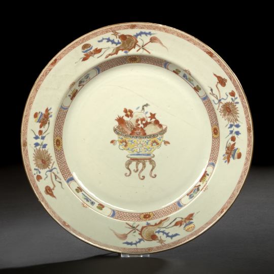 Appraisal: Unusual Chinese Export Porcelain Charger Qianlong Reign - decorated in