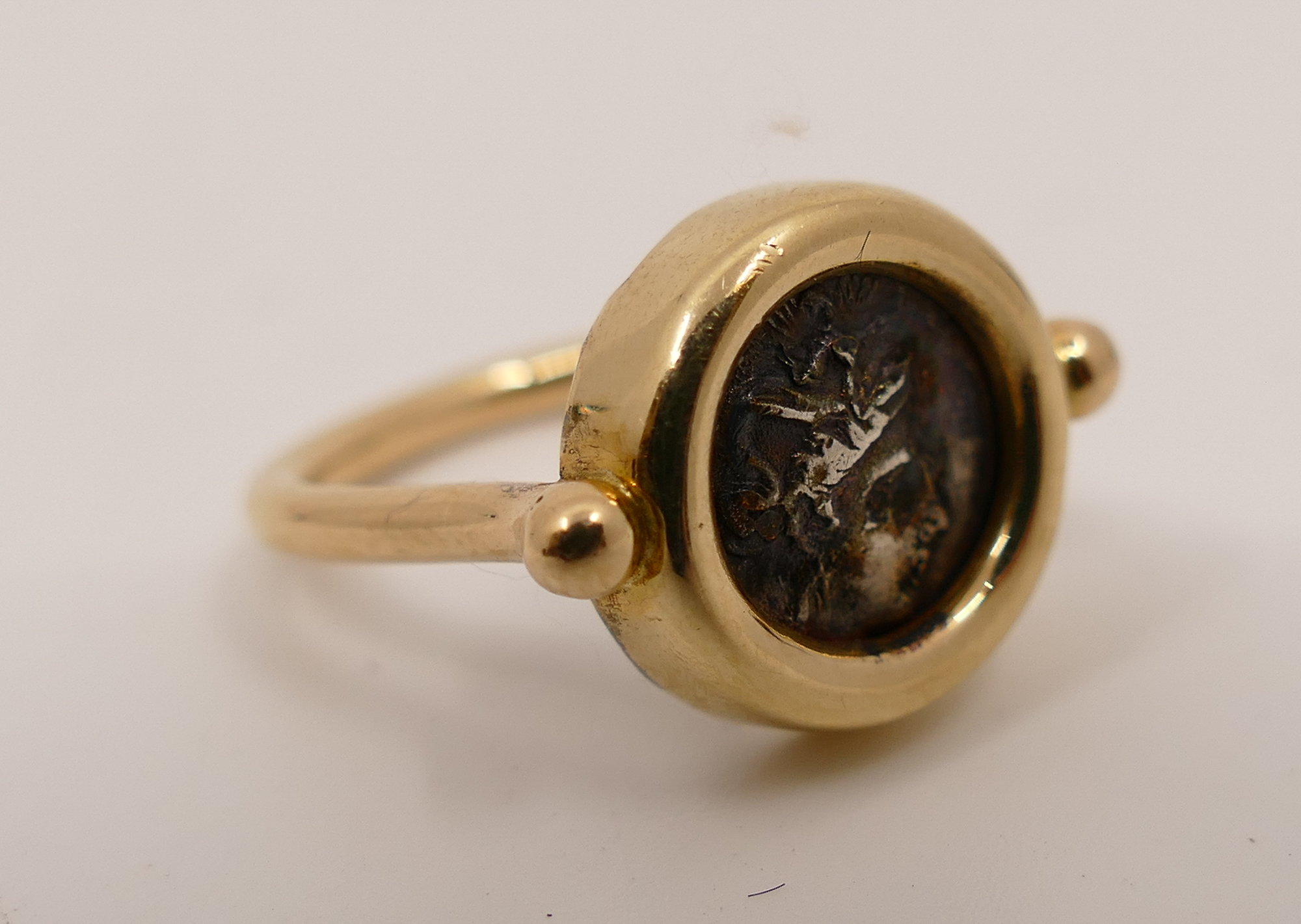 Appraisal: K Ancient Greek Coin Ring- g