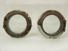 Appraisal: PORT HOLES - Lot of two small cast brass port