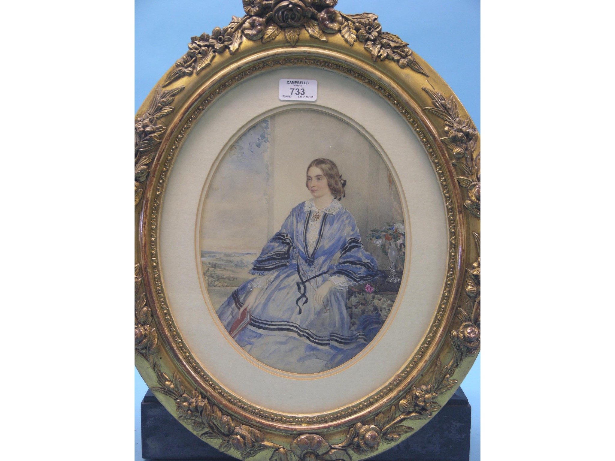 Appraisal: A Victorian watercolour portrait of a seated girl attributed to