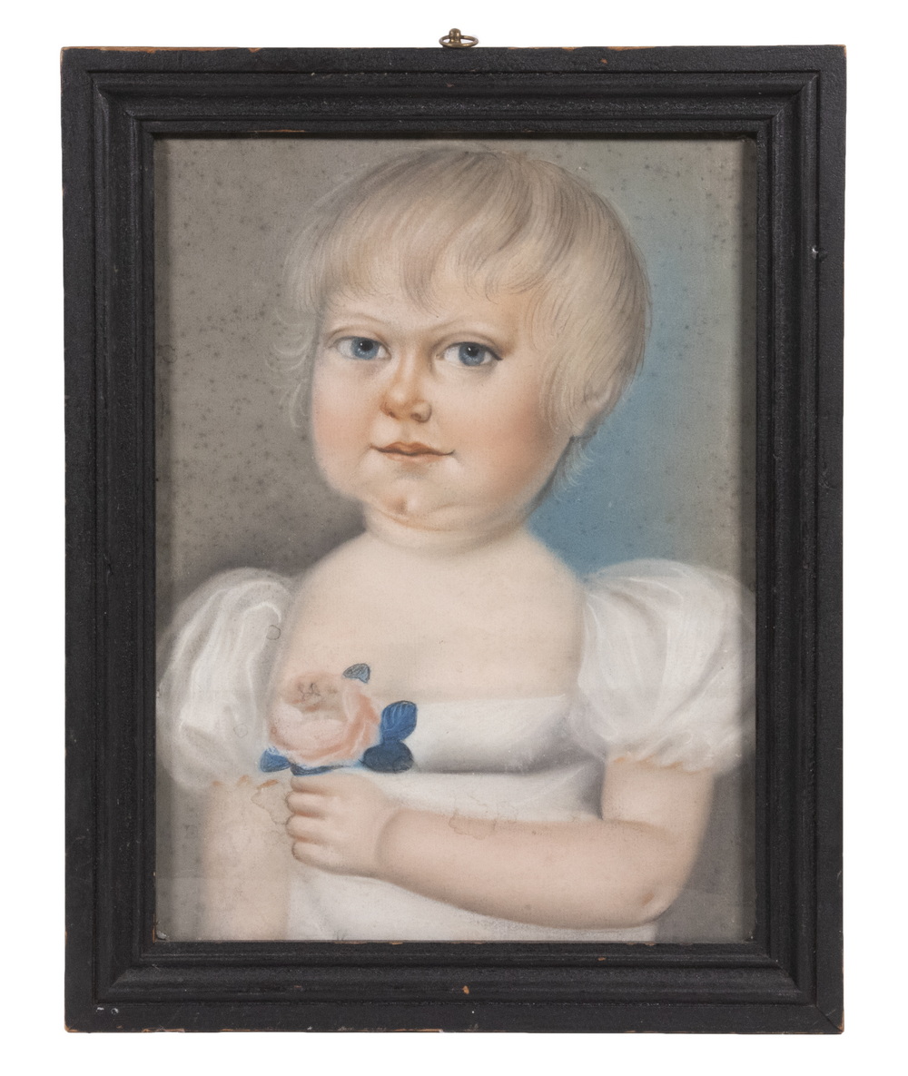 Appraisal: AMERICAN PASTEL PORTRAIT OF A YOUNG GIRL CIRCA Bust Portrait