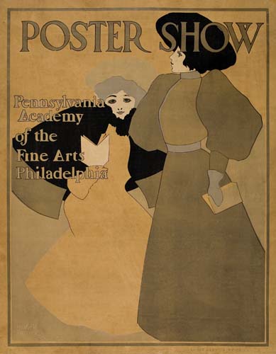 Appraisal: MAXFIELD PARRISH - POSTER SHOW PENNSYLVANIA ACADEMY x inches Ledger