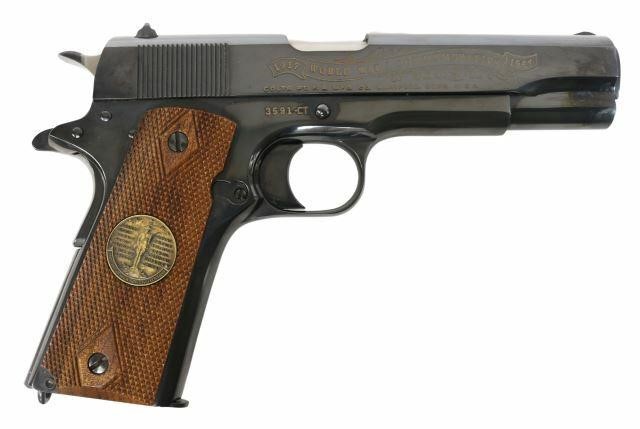 Appraisal: Colt Model World War Meuse-Argonne Commemorative pistol caliber barrel wood