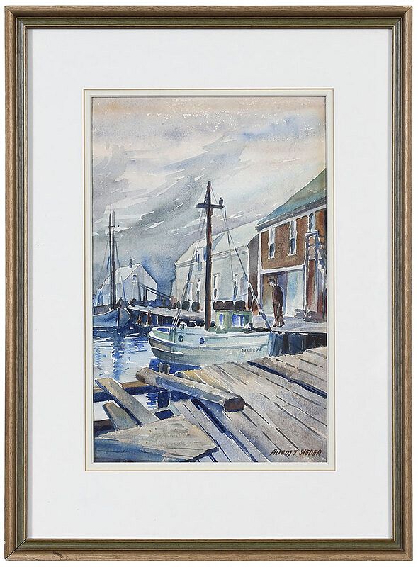 Appraisal: August Sieder American d Provincetown Docks signed lower right August