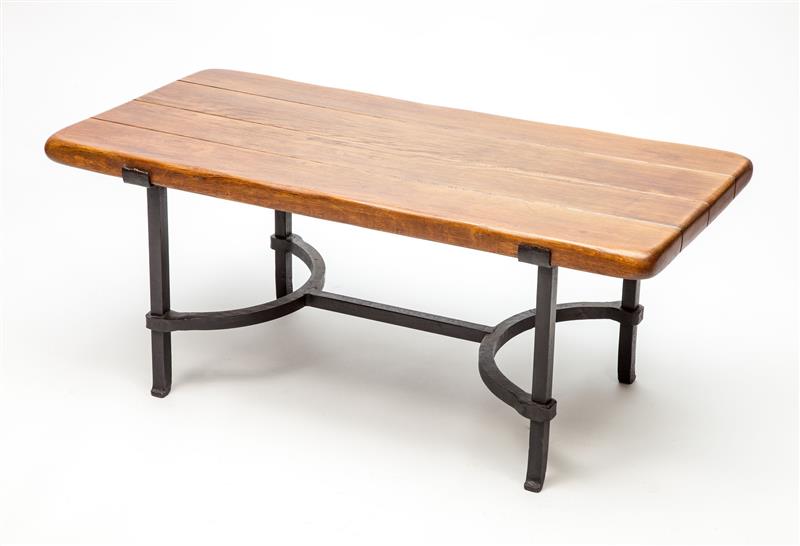 Appraisal: Low Table Continental c Oak iron x x in From