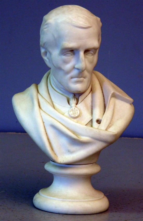 Appraisal: th century parian bust of the Duke of Wellington unmarked