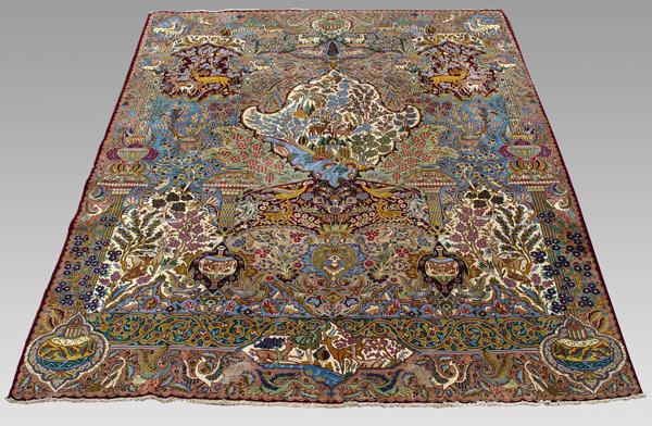 Appraisal: PERSIAN HAND TIED KASHMER RUG Approx ' '' x '