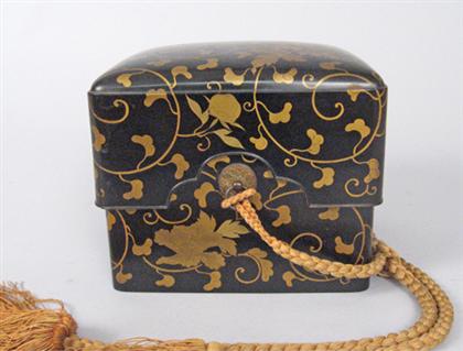 Appraisal: Japanese lacquered box edo period or later Of square form