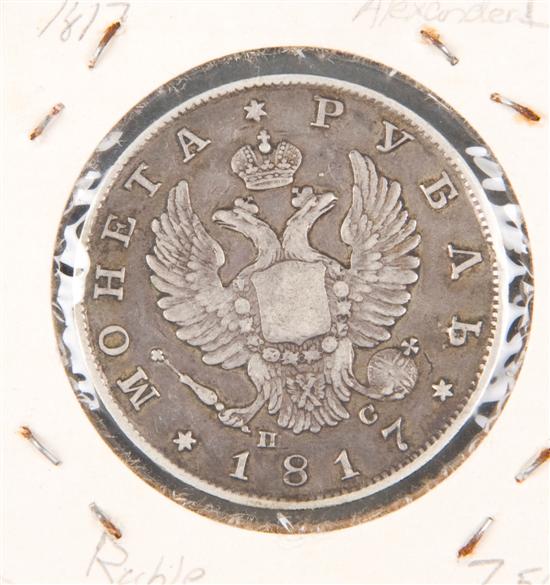 Appraisal: Russian Silver Coin Alexander I Rouble